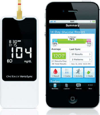 Image: The OneTouch Verio Sync Blood Glucose Monitoring System (Photo courtesy of LifeScan).